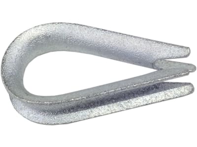 Kausche 5 mm, Metall verzinkt, DIN 6899 B für Stahlseil, 1 St.