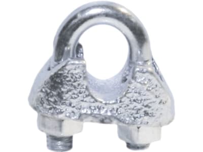 Seilklemme 3 mm/1/8", Metall verzinkt, DIN 741 für Stahlseil, 1 St.