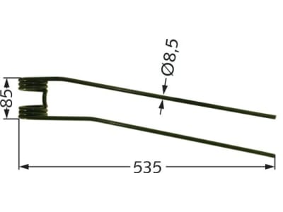 Schwaderzinken 535 x 85 x 8,5 mm für Stoll Kreiselschwader Schwaderzinken 535 x 85 x 8,5 mm für Stoll Kreiselschwader