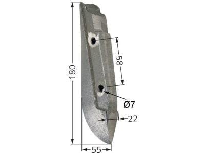 Säschar 22 x 180 x 55 mm für Accord DA, DA-S, DF1, DF2