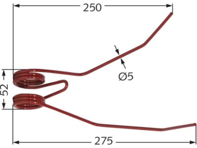 Striegelzinken 275 x 5 mm für Accord Saatstriegel DA-S, DC, DF1, DF2, DL, DV