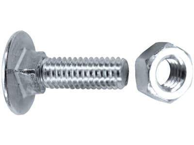Flachrundschraube DIN 603 - 4.8 galvanisiert, mit Mutter