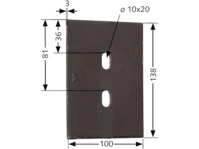 Industriehof® Abstreifer 138 x 100 x 3 mm, Bohrung 20 x 10 mm für Lely Packerwalzen, 51-L110 Industriehof® Abstreifer 138 x 100 x 3 mm, Bohrung 20 x 10 mm für Lely Packerwalzen, 51-L110