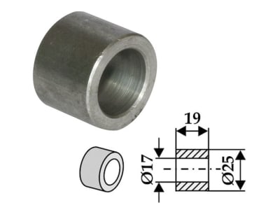 Industriehof® Buchse 19 x 4 mm, Ø innen 17 mm, Ø außen 25 mm, für Ferri, Leckron, Sauerburger, 63-IND-07-1