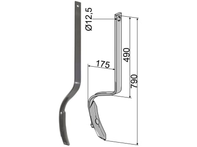 Industriehof® Spurlockerzinken 790 x 10 x 40 mm mit Schar, für universal, 10.5011/1 Industriehof® Spurlockerzinken 790 x 10 x 40 mm mit Schar, für universal, 10.5011/1