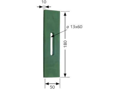 Greenflex Plastik-Abstreifer 180 x 50 mm, Bohrung L x B 60 x 13 mm für Rabe Packerwalzen Greenflex Plastik-Abstreifer 180 x 50 mm, Bohrung L x B 60 x 13 mm für Rabe Packerwalzen