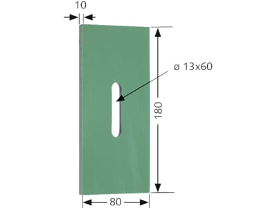 Greenflex Plastik-Abstreifer 180 x 80 mm, Bohrung L x B 60 x 13 mm für Rabe Packerwalzen Greenflex Plastik-Abstreifer 180 x 80 mm, Bohrung L x B 60 x 13 mm für Rabe Packerwalzen
