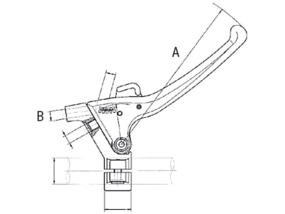 Betätigungshebel selbstauslösend, 140 mm, Vergl. Nr. Magura: 0119462, 0219462, 0551098, 119462, 219462, 90.10 BK/KSZ, 90.210BK/KSZ