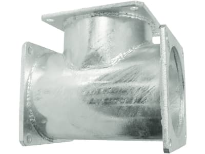 Hücobi T-Stück verzinkt, 3 x 4-Eck-Flansch