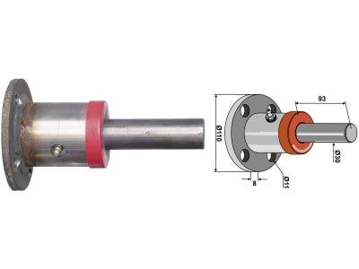 Industriehof® Scheibenlager Ø Welle 30 mm, Länge 93 mm, Lochkreis 86 mm