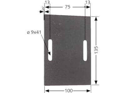 Industriehof® Abstreifer 135 x 100 x 3 mm, Bohrung 41 x 9 mm für Lely Packerwalzen, 51-L104 Industriehof® Abstreifer 135 x 100 x 3 mm, Bohrung 41 x 9 mm für Lely Packerwalzen, 51-L104