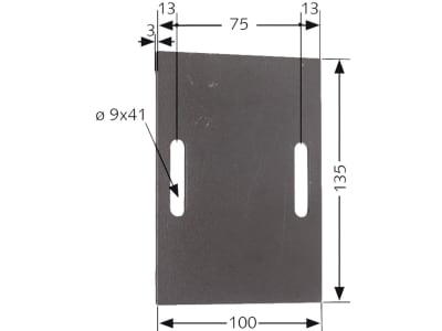 Industriehof® Abstreifer 135 x 100 x 3 mm, Bohrung 41 x 9 mm für Lely Packerwalzen, 51-L104