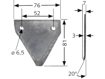 Fräsmesserklinge, 80 x 76 x 3 mm, glatt, abgewinkelt für Seko Fräsmesserklinge, 80 x 76 x 3 mm, glatt, abgewinkelt für Seko