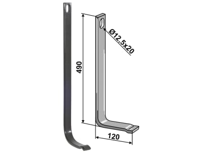 Industriehof® Stützfeder 490 x 10 x 32 mm, für universal, Spurlockerzinken mit Schar (Best. Nr. 10075578), 10.5015L/2