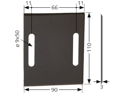 Industriehof® Abstreifer 110 x 90 x 3 mm, Bohrung 50 x 9 mm für Lely Packerwalzen, 51-L100