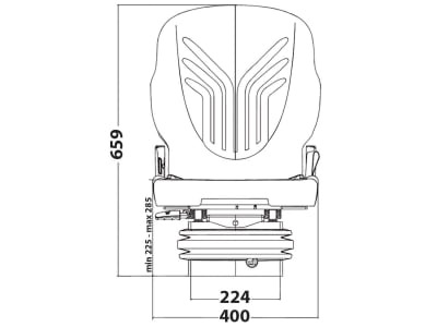 Grammer Traktorsitz "Compacto® Comfort S", luftgefedert, High-Performance-Stoff, anthrazit/grün/silber