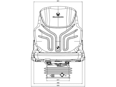 Grammer Traktorsitz "Compacto® Basic S", mechanisch gefedert, High-Performance-Stoff, anthrazit/grün/silber