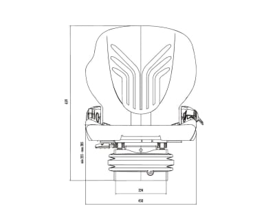 Grammer Traktorsitz "Compacto® Comfort M", luftgefedert, High-Performance-Stoff, anthrazit/grün/silber Grammer Traktorsitz "Compacto® Comfort M", luftgefedert, High-Performance-Stoff, anthrazit/grün/silber