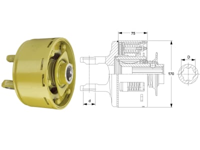 Walterscheid Reib-Freilaufkupplung "FK96L", W 2300, 1 3/8" 6, d 27 mm, Auslösekraft 900 Nm, Verschluss Ziehverschluss ZV, 1101711 Walterscheid Reib-Freilaufkupplung "FK96L", W 2300, 1 3/8" 6, d 27 mm, Auslösekraft 900 Nm, Verschluss Ziehverschluss ZV, 1101711
