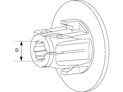 Walterscheid Nabe, Profil 1 3/8" 6, , für Reibkupplungen K90/4T, K90/4, 1320497