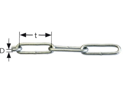 Gliederkette DIN 5685 C, 10 x 66 mm, Meterware