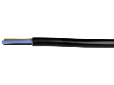 Herth + Buss Elektroleitung H05VV-F, 3 x 1,0 mm², schwarz, 50 m Ring, 51 275 637/00
