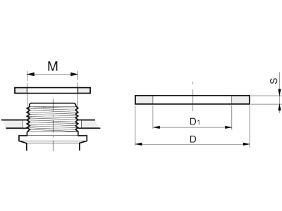 Agrotop Flanschdichtung 67 x 47 x 3 mm, für Gewinde G 1 1/2" AG (BSP), 14888