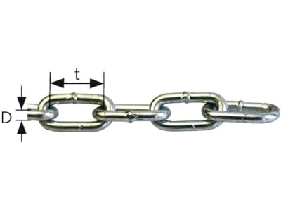 Gliederkette DIN 5685 A, Meterware Gliederkette DIN 5685 A, Meterware
