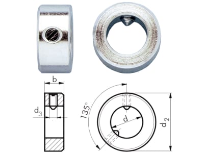 Stellring DIN 705, Stahl, blank Stellring DIN 705, Stahl, blank