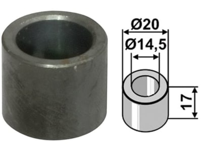 Industriehof® Buchse 17 x 2,75 mm, Ø innen 14,5 mm, Ø außen 20 mm, für Agrimaster, Agromec, Orsi, 63-AGM-506 Industriehof® Buchse 17 x 2,75 mm, Ø innen 14,5 mm, Ø außen 20 mm, für Agrimaster, Agromec, Orsi, 63-AGM-506