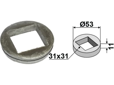 Industriehof® Vorschweißring gerade, für Vierkantwellen 28 x 28/30 x 30 mm, 31-0071 Industriehof® Vorschweißring gerade, für Vierkantwellen 28 x 28/30 x 30 mm, 31-0071