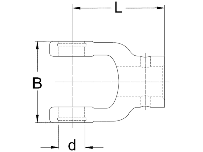 Walterscheid Nabengabel "NG" W Baugröße 2100, Profil 1 1/8" 6, mit Spannstiftbohrung, 1040316