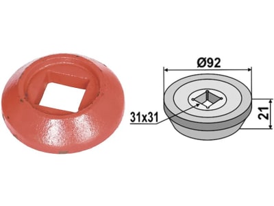 Industriehof® Außenflansch 92 x 31 x 21 mm für Lagerung für Vierkantwelle 30 x 30 mm, 31-0005 Industriehof® Außenflansch 92 x 31 x 21 mm für Lagerung für Vierkantwelle 30 x 30 mm, 31-0005
