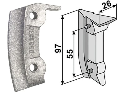 Industriehof® Säschar 97 x 54 mm für Becker, 99.BE-11 Industriehof® Säschar 97 x 54 mm für Becker, 99.BE-11