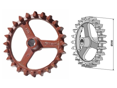 Industriehof® Crosskillring für Welle rund, 40 mm, Ø außen 350 mm, Breite Nabe 120 mm, Laufbreite 60 mm, Sphäroguss (GGG50), 316-502 Industriehof® Crosskillring für Welle rund, 40 mm, Ø außen 350 mm, Breite Nabe 120 mm, Laufbreite 60 mm, Sphäroguss (GGG50), 316-502