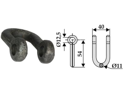 Industriehof® Schäkel gerade, Bohrung 12,5 mm, für Dücker, 63-DÜC-901 Industriehof® Schäkel gerade, Bohrung 12,5 mm, für Dücker, 63-DÜC-901