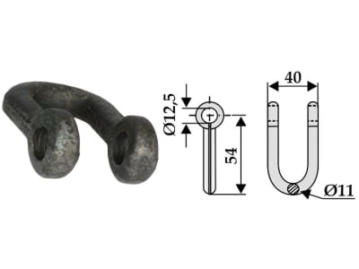 Industriehof® Schäkel gerade, Bohrung 12,5 mm, für Dücker, 63-DÜC-901