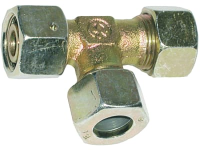 L-Verschraubung "EL-DKO-S", schwer, RA 16, M 24 x 1,5, einstellbar, Dichtkegel mit O-Ring und Überwurfmutter