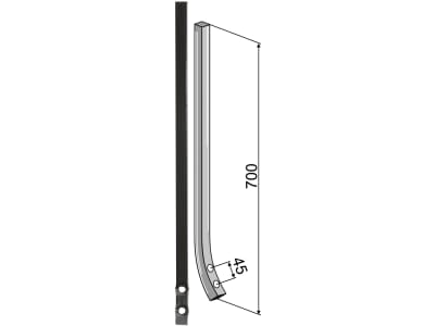 Industriehof® Spurlockerzinken 700 x 25 x 25 mm ohne Schar, für universal, 10.304982