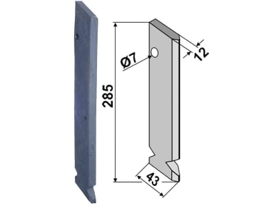 Industriehof® Säschar 285 x 43 mm für Fiona, 99.FI-02