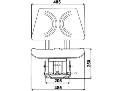 Traktorsitz "Vario Seat", mechanisch gefedert, hinter Rückenpolster, PVC-Kunstleder, schwarz