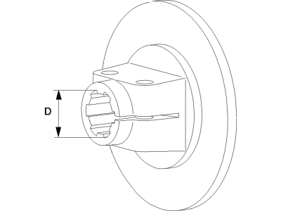 Walterscheid Nabe, Profil 1 3/8" 6, Verschluss Klemmverschluss KF, für Reibkupplungen K90, 1338221