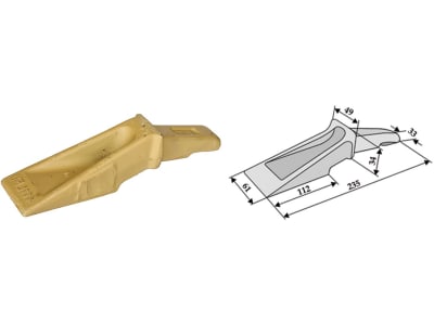 Industriehof® Baggerzahn, 235 x 34/65 mm, für Universal, zum Anschrauben, 18300-15 Industriehof® Baggerzahn, 235 x 34/65 mm, für Universal, zum Anschrauben, 18300-15