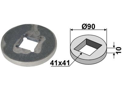 Industriehof® Vorschweißring gerade, für Vierkantwelle 40 x 40 mm, 31-0074 Industriehof® Vorschweißring gerade, für Vierkantwelle 40 x 40 mm, 31-0074
