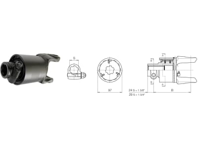 Bondioli & Pavesi Freilaufkupplung "RL3", 100; Global; SFT 8; G9; S9, Auslösekraft 6,2 daNm, 1 3/8'' 21, 60170M502R