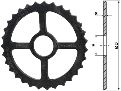 Industriehof® Sternring Ø 530 mm, 120 mm, 18,0 mm, Sphäroguss (GGG60), für universal, 311-535