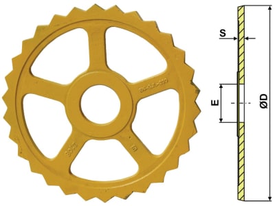 Industriehof® Sternring Ø 485 mm, 95 mm, 15,0 mm, Grauguss (GG20), für Väderstad, 311-533