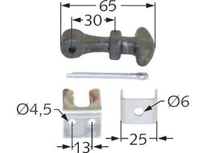 Haubenhalter Gummi 65 mm, 2 St.