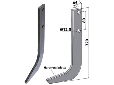 Industriehof® Fräshaken 320 x 44,5 x 10 mm mit Hartmetallplatte für universal Reihenfräse, UNI-500 Industriehof® Fräshaken 320 x 44,5 x 10 mm mit Hartmetallplatte für universal Reihenfräse, UNI-500