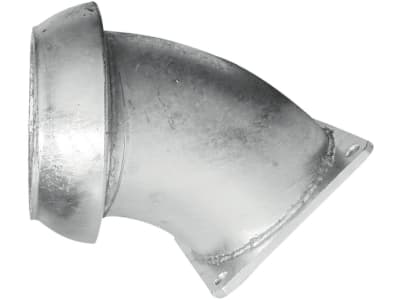 Hücobi Bogen Perrot, 45 °, 159 mm, verzinkt, mit V-Teil und 4-Eck-Flansch, 2457 159000 Hücobi Bogen Perrot, 45 °, 159 mm, verzinkt, mit V-Teil und 4-Eck-Flansch, 2457 159000